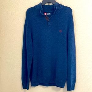 Chaps 100% Cotton men Sweater size L Navy Blue